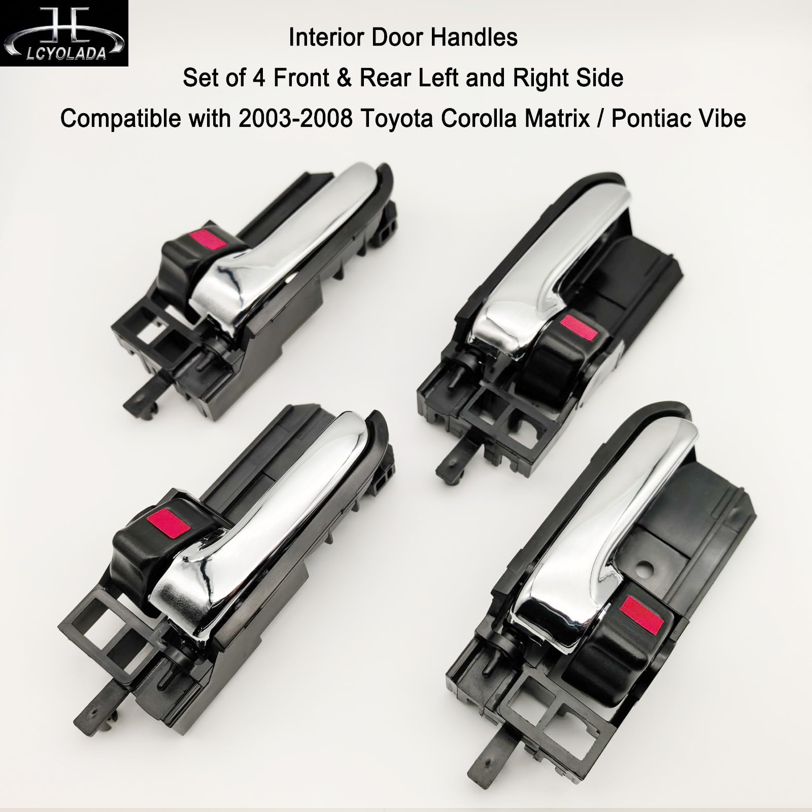 Lcyolada front right handle angled view highlighting chrome lever and fit