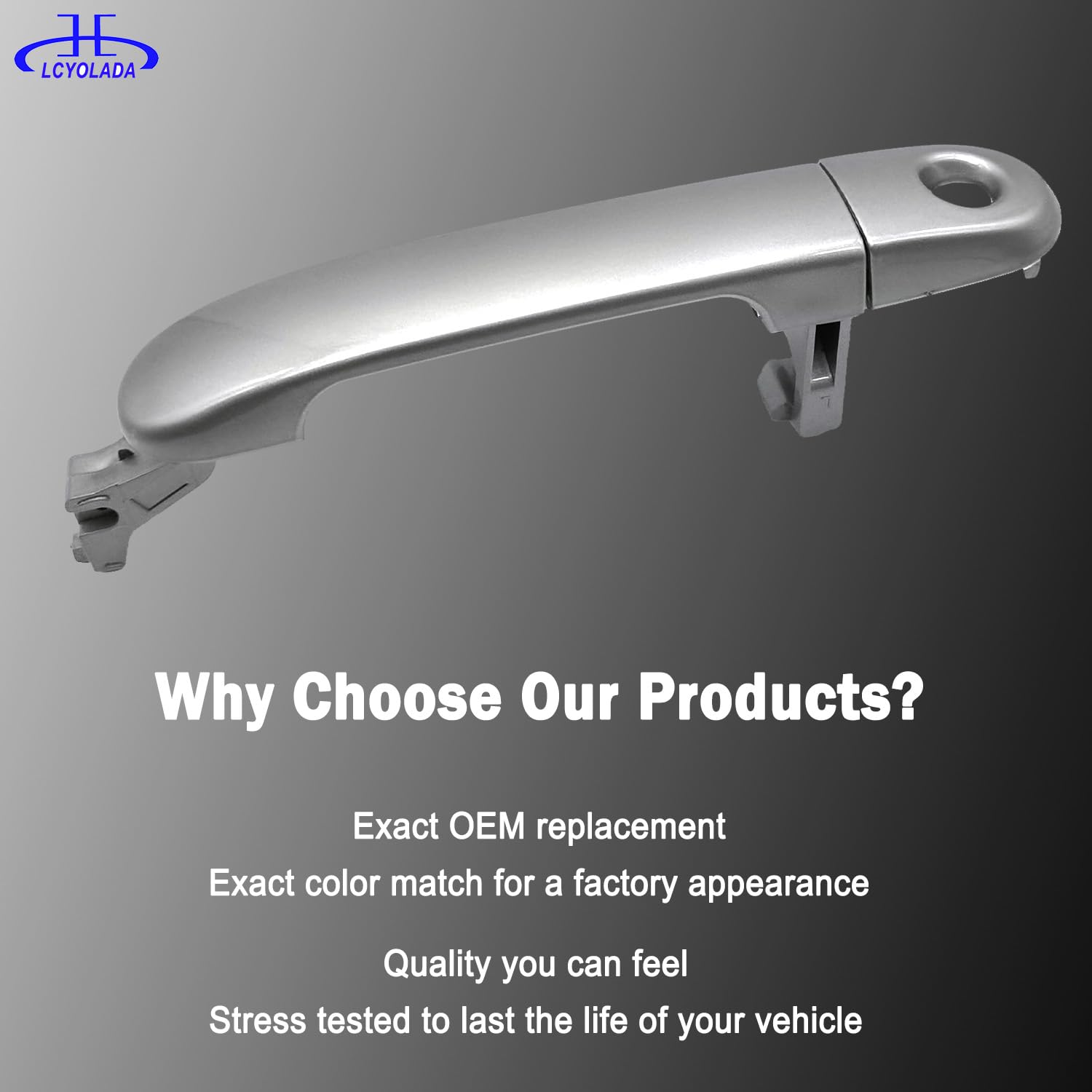 Lcyolada handle on vehicle exterior illustrating improved appearance and functionality