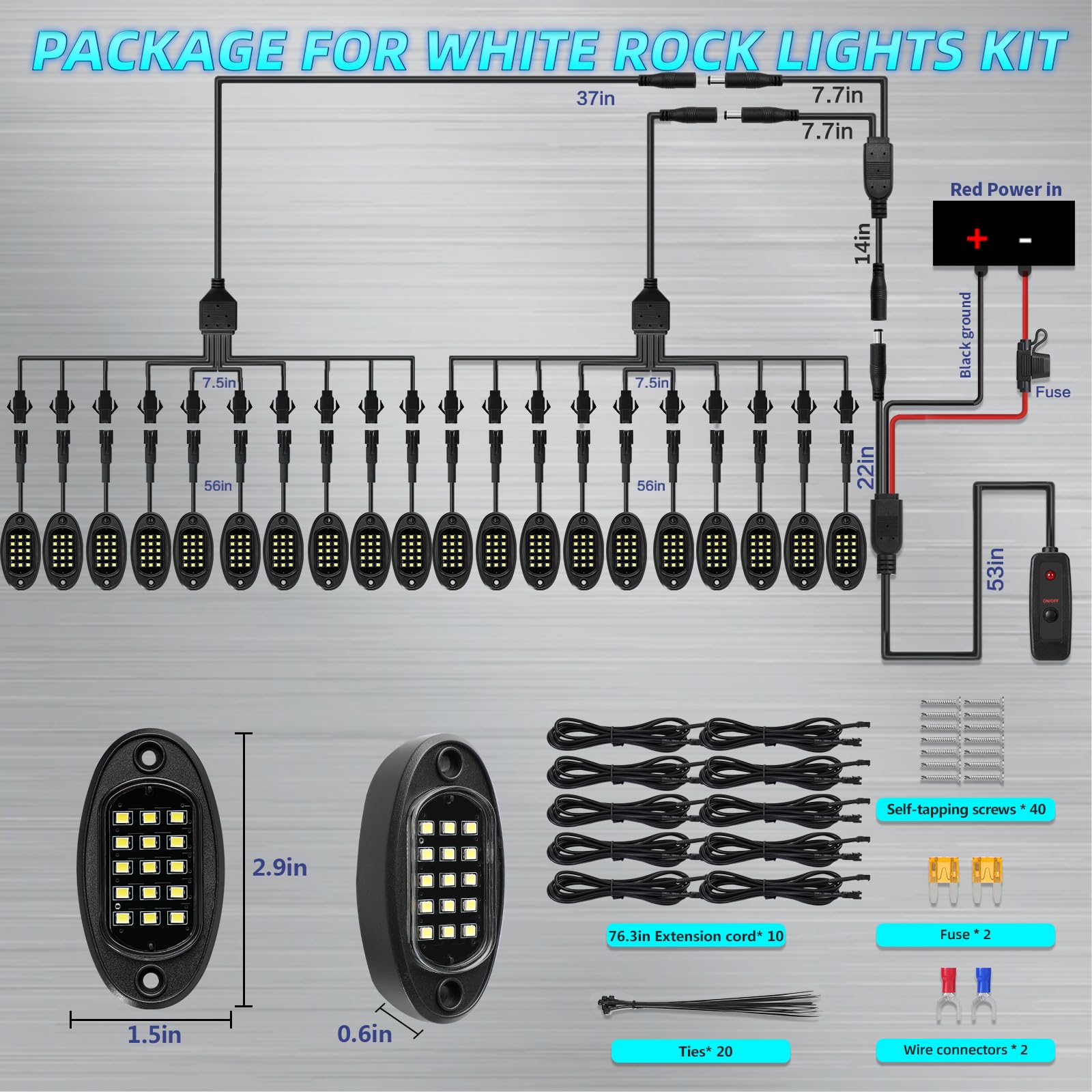 LD DARKEAGLE extension cables and accessories for flexible mounting