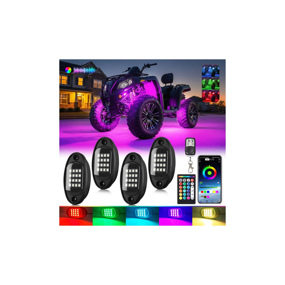 LD DARKEAGLE front pod view showing bright multicolor glow and vibrant effect