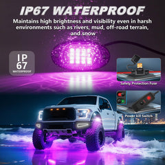 LD DARKEAGLE underbody mounted on truck illustrating wide underglow visibility