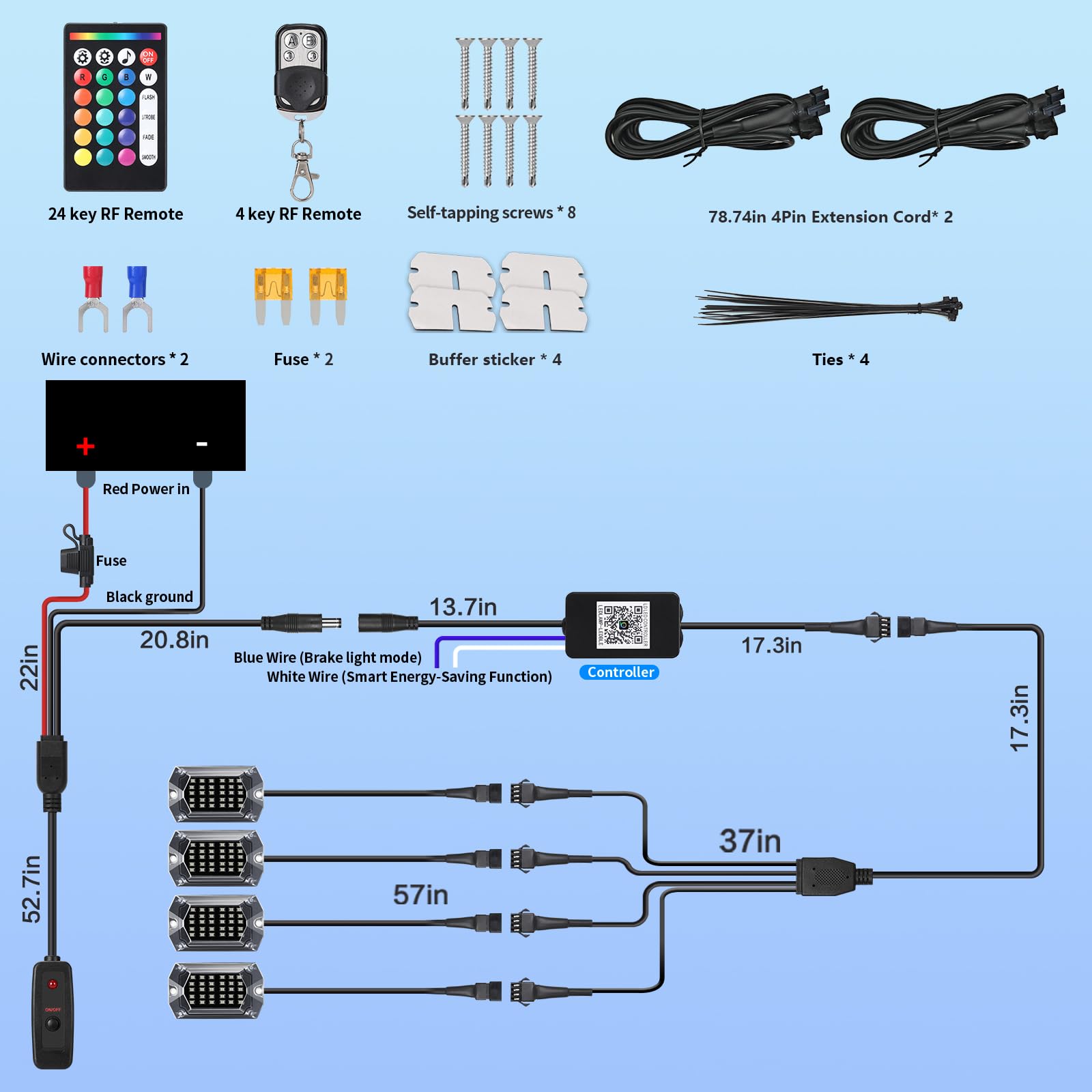 LD DARKEAGLE mounting hardware and wiring for quick installation benefit