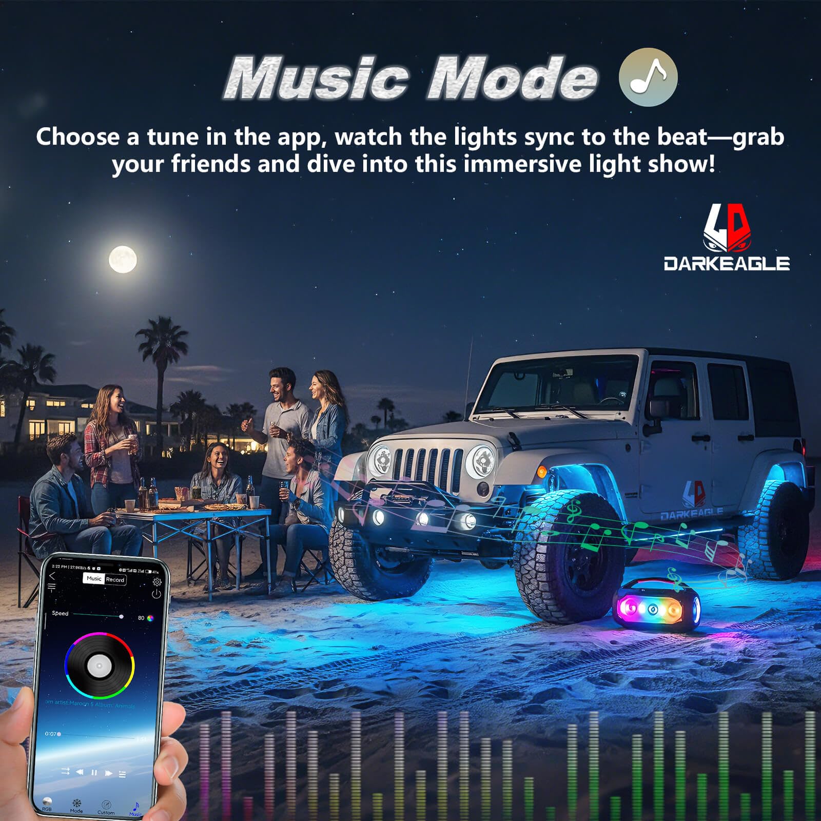 LD DARKEAGLE RF and keychain remotes displayed for simple mode control