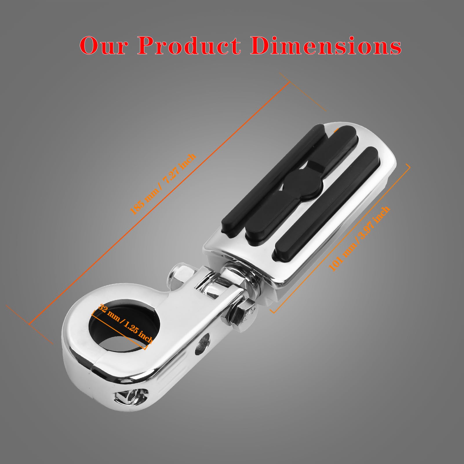 LDJXDADI rubber tread close-up showing grip and vibration reduction for more comfortable rides