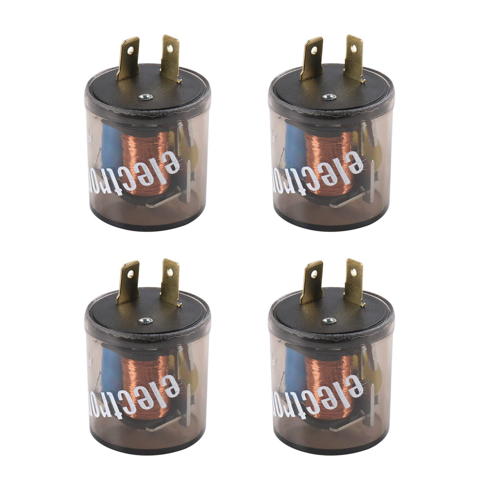 LDMINDA front view of 4-piece flasher relay pack showing compact design and quick replacement benefit