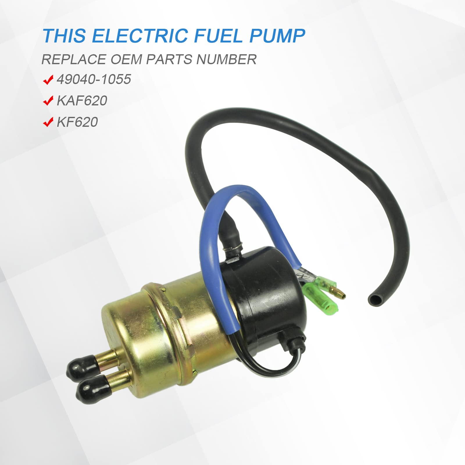 LDMINDA fuel pump side profile highlighting brass body for durable performance