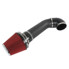 LDMINDA front view of 4-inch intake kit showing complete assembled unit and benefits
