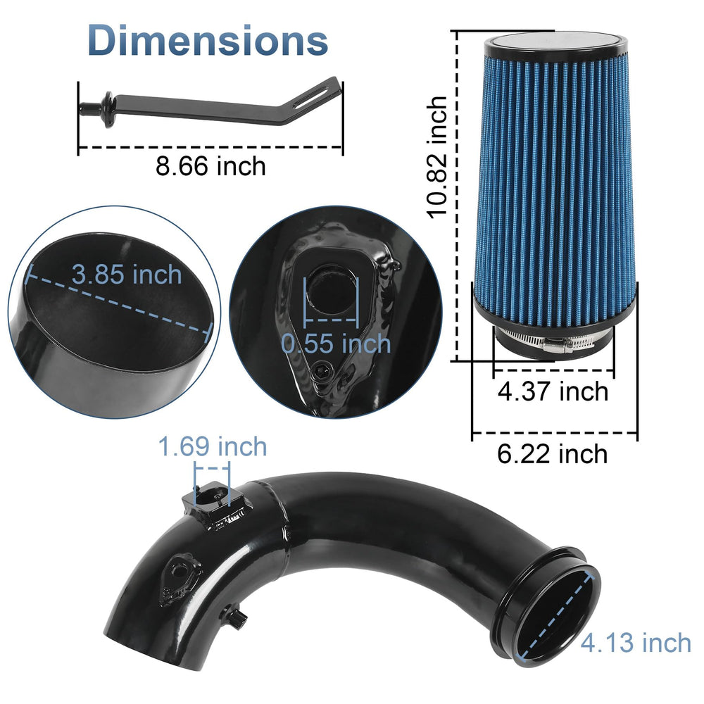 LDMINDA side profile of polished 4-inch aluminum tube showing smooth flow