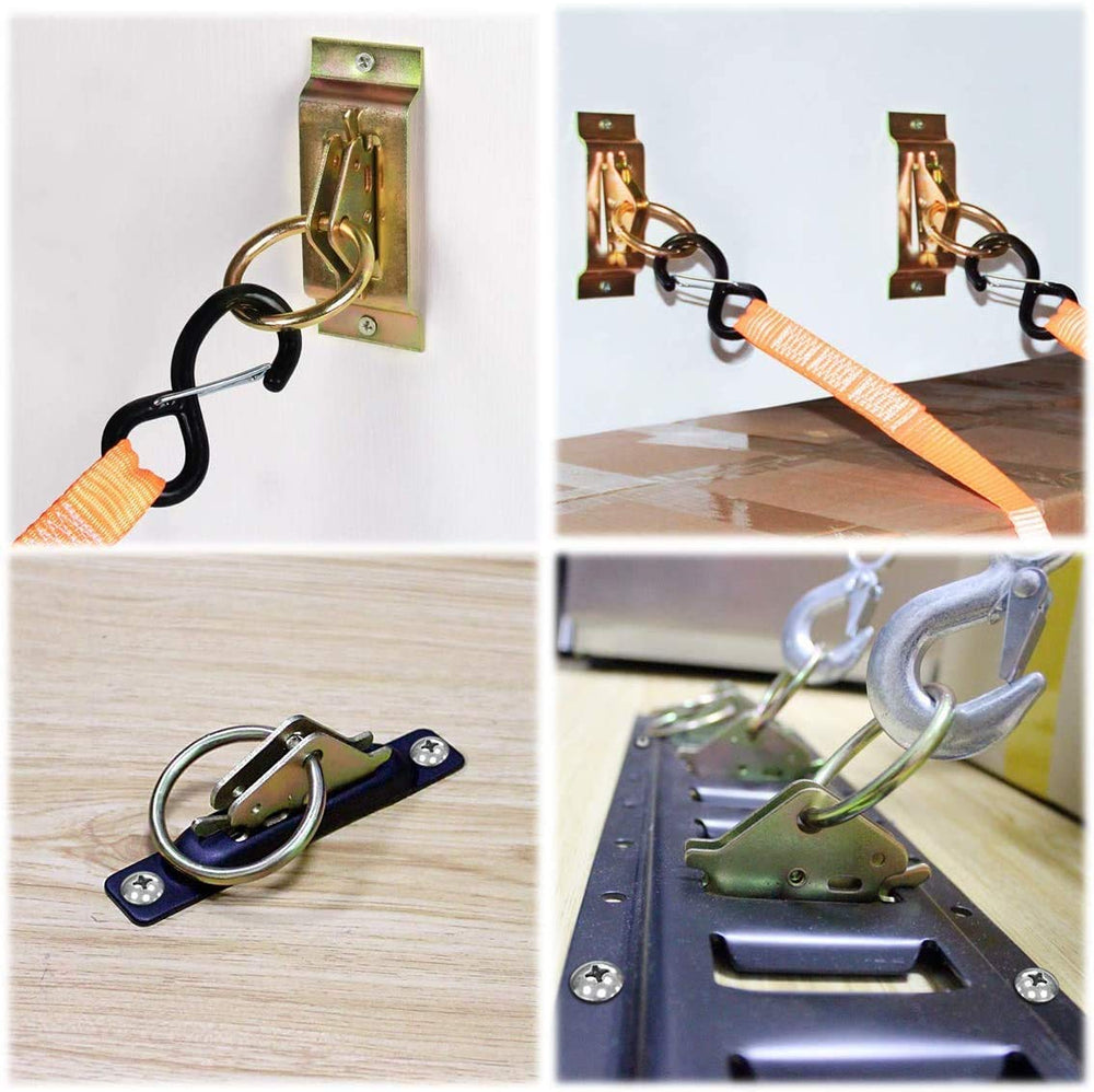 LE KAPMOZ O-ring used with ratchet strap securing a motorcycle safely