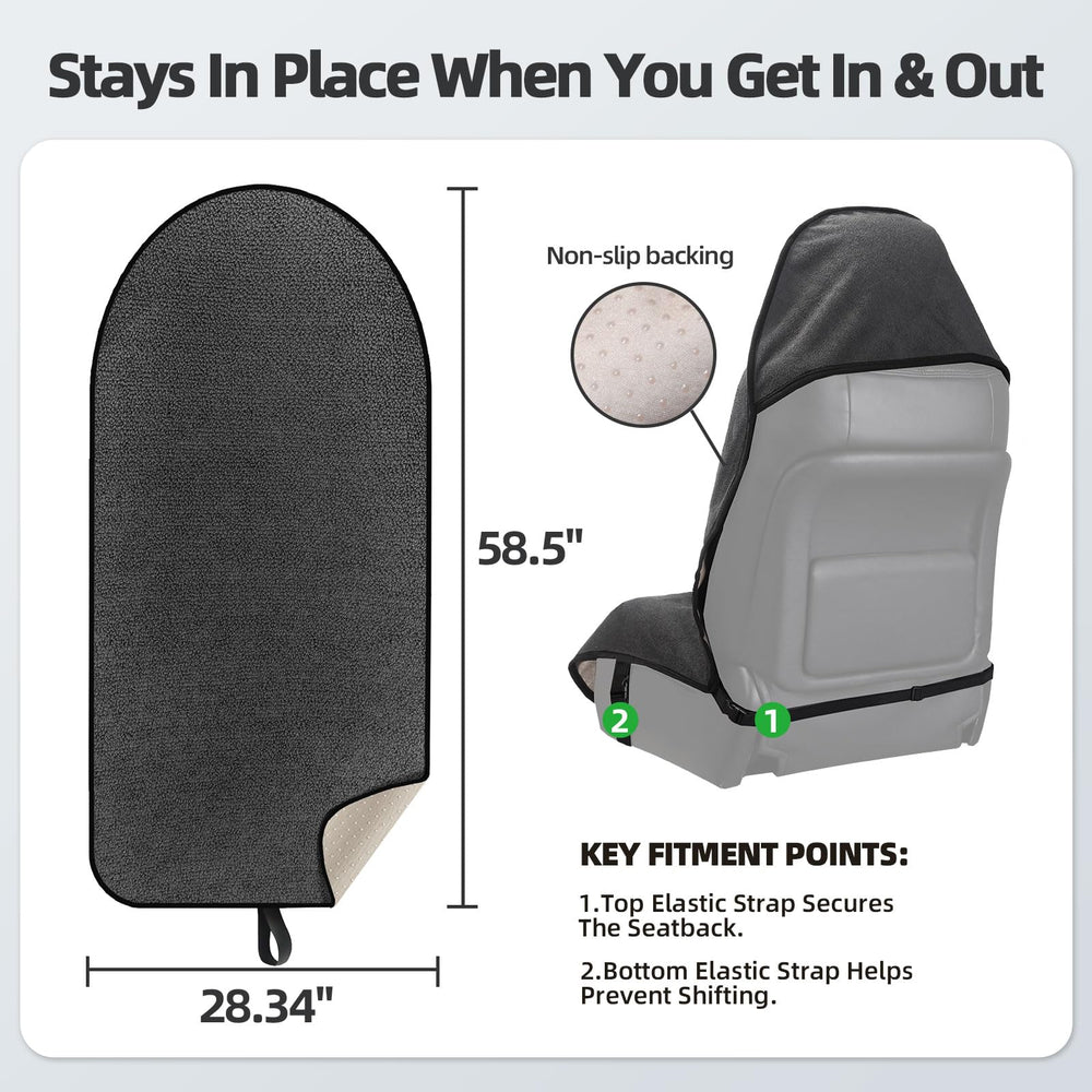 Leader Accessories anti-slip dotted backing securing cover during drives