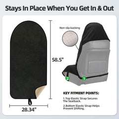 Leader Accessories non-slip dotted backing gripping the seat to reduce movement