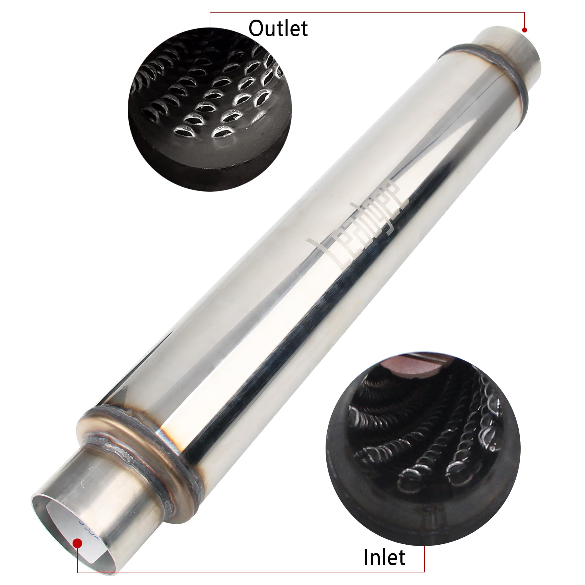 Leadgee welded-joint detail highlighting full-weld construction and leak prevention benefit