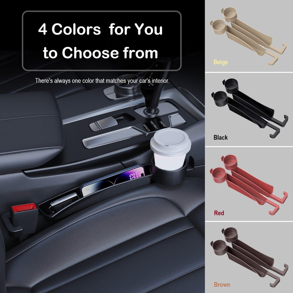 LeaHun in-car lifestyle shot showing organized console and accessible items