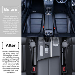LeaHun storage slot detail with phone and keys organized and reachable