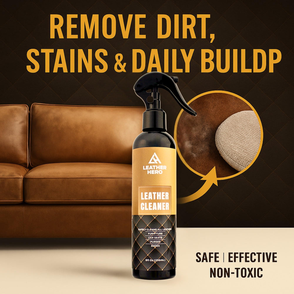 Leather Hero used on car seat showing refreshed leather protection