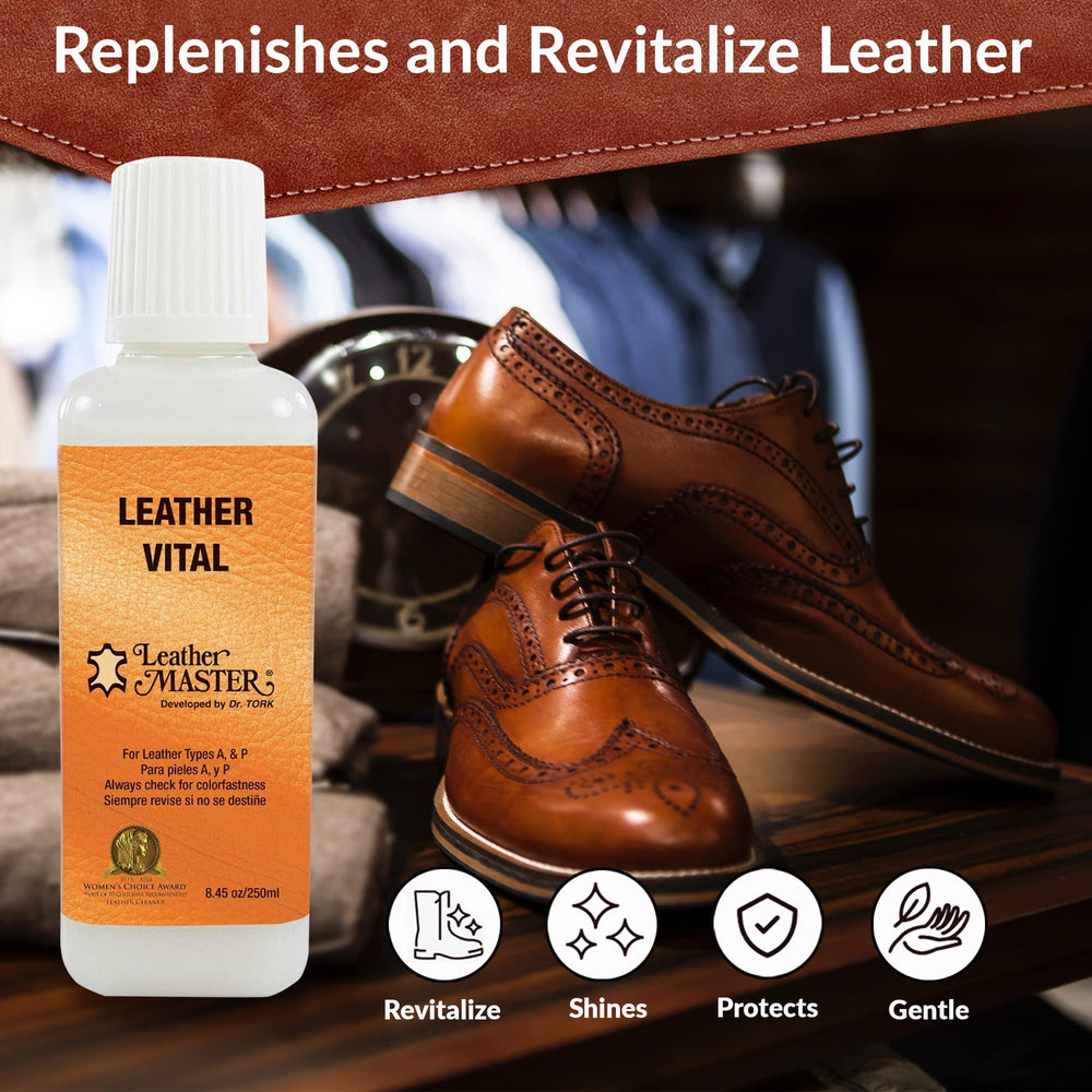 Leather Master with applicator pad demonstrating even application and quick results