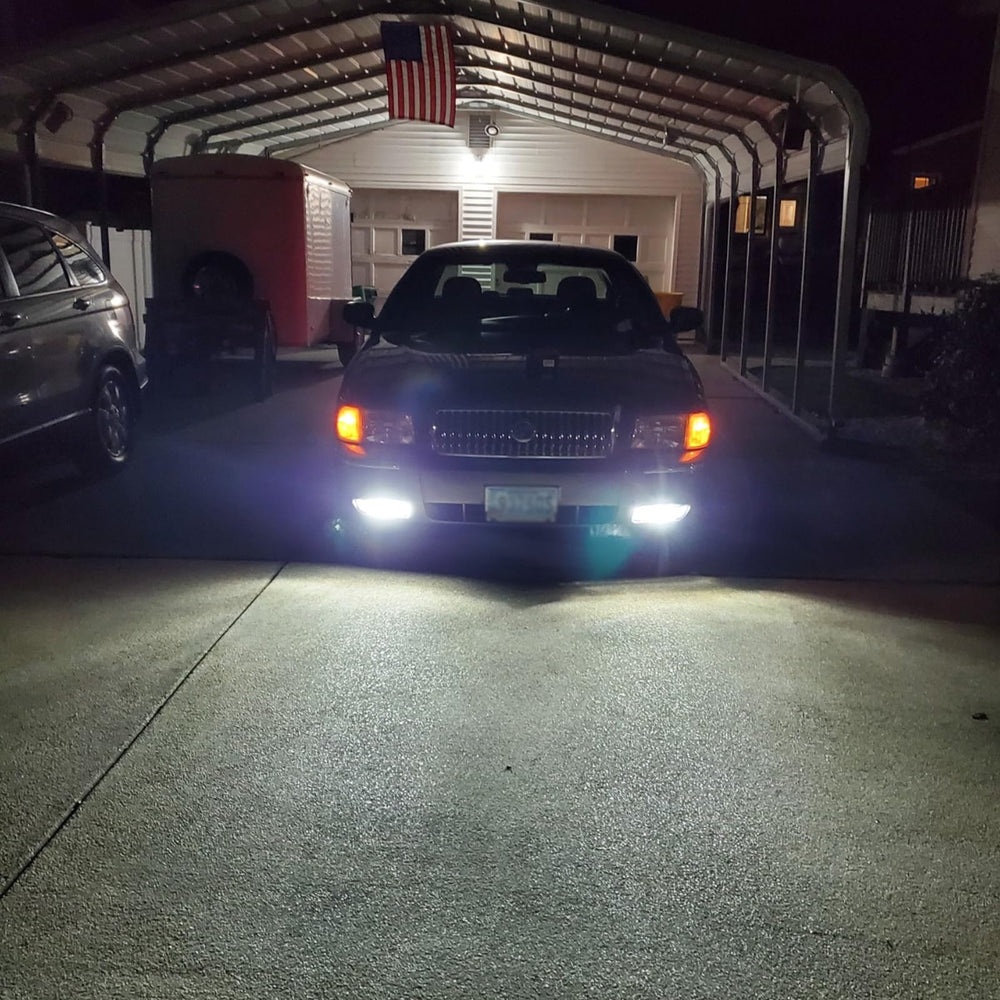 LEDYOTRY beam pattern at night showing wide road coverage and improved visibility