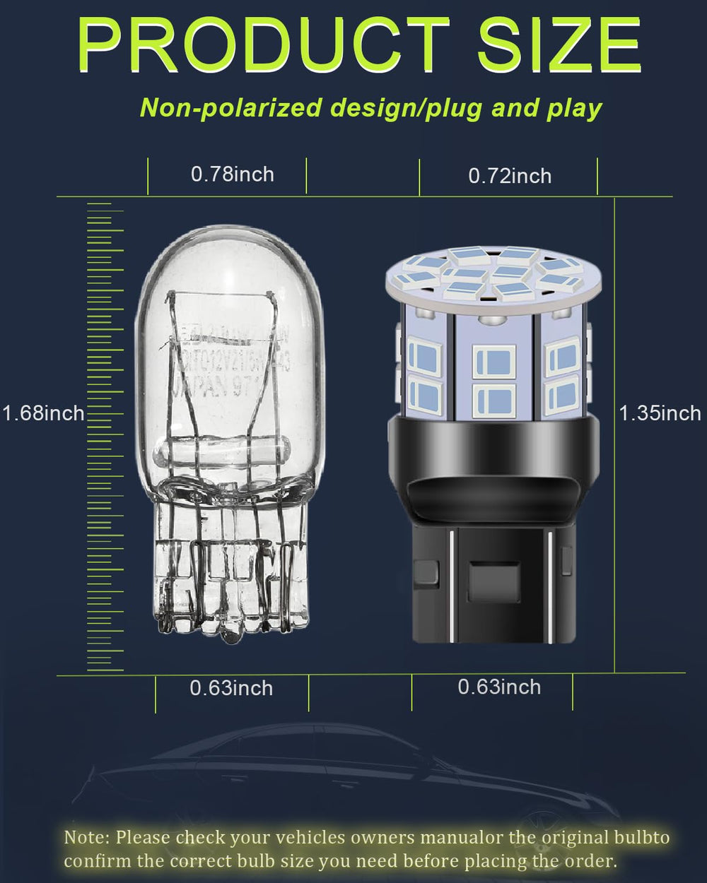 LEDYOTRY side profile showing base and contacts for easy plug-in fit