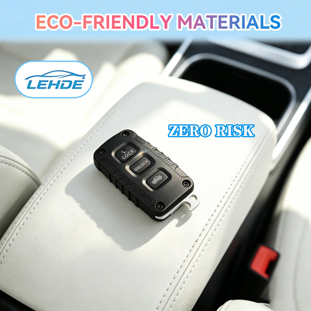 LEHDE installed on a Toyota keyring in a lifestyle scene for everyday practicality