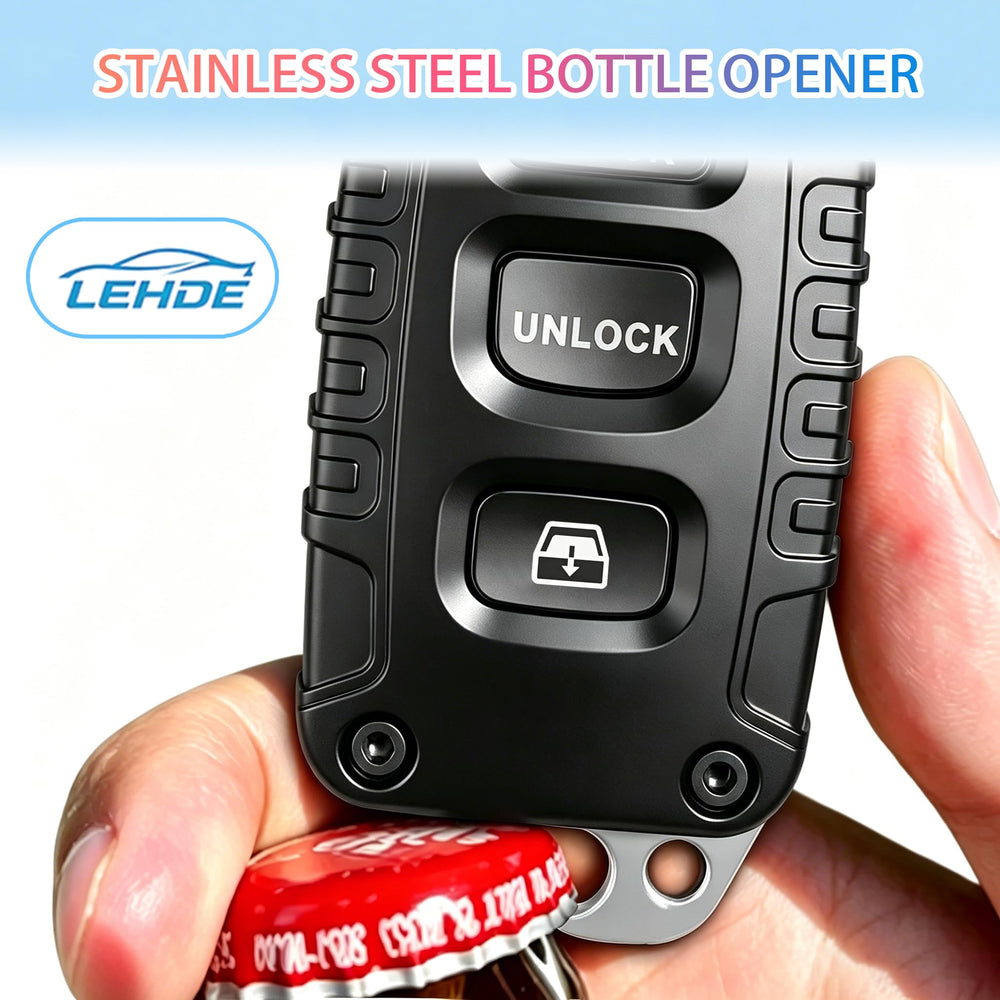 LEHDE reinforced key-ring hole detail preventing breakage and improving longevity