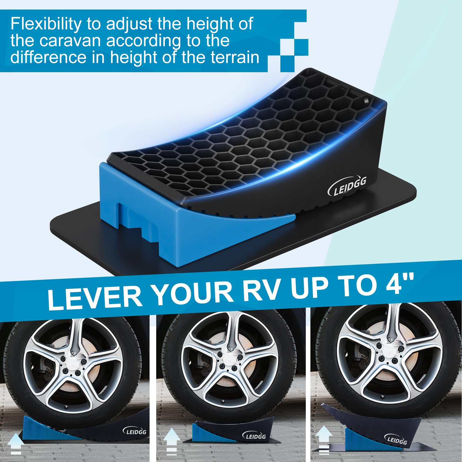 LEIDGG non-slip mat texture increasing surface friction on mixed terrain