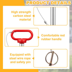 LEIFIDE red rubber handle detail for comfortable, non-slip grip
