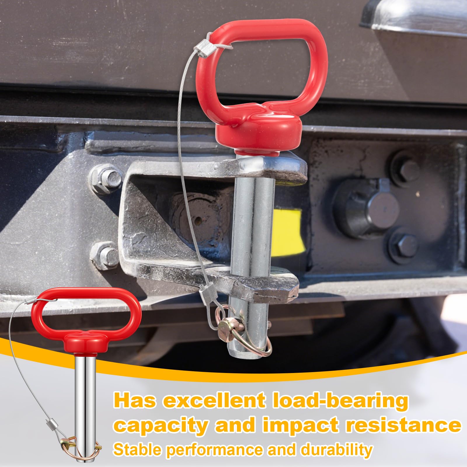 LEIFIDE pin installed on trailer demonstrating secure towing connection
