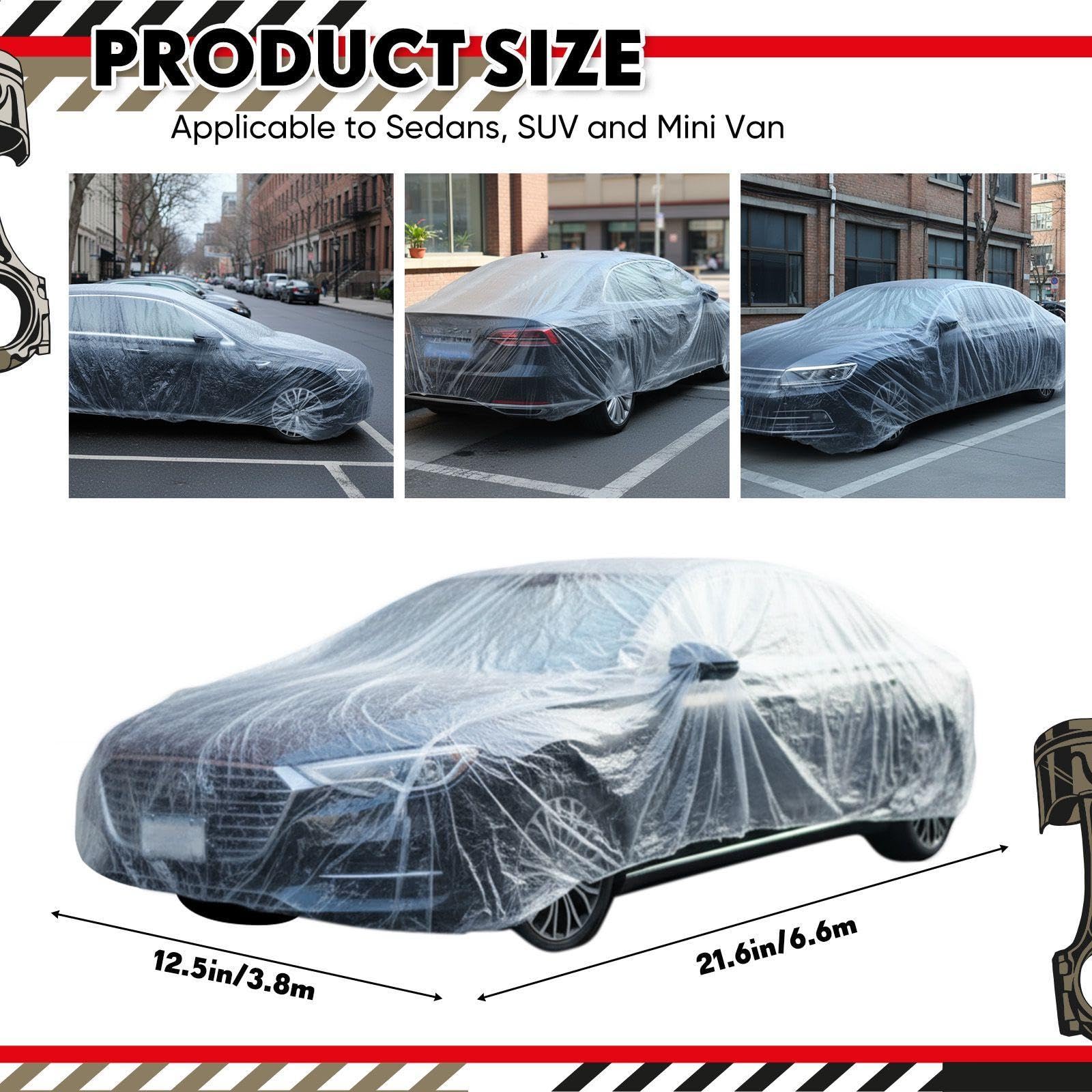 LEIFIDE side profile fit over sedan illustrating secure coverage and fit