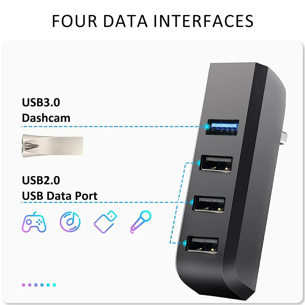 Leikaendi hub connected to dashcam and external SSD for reliable recording
