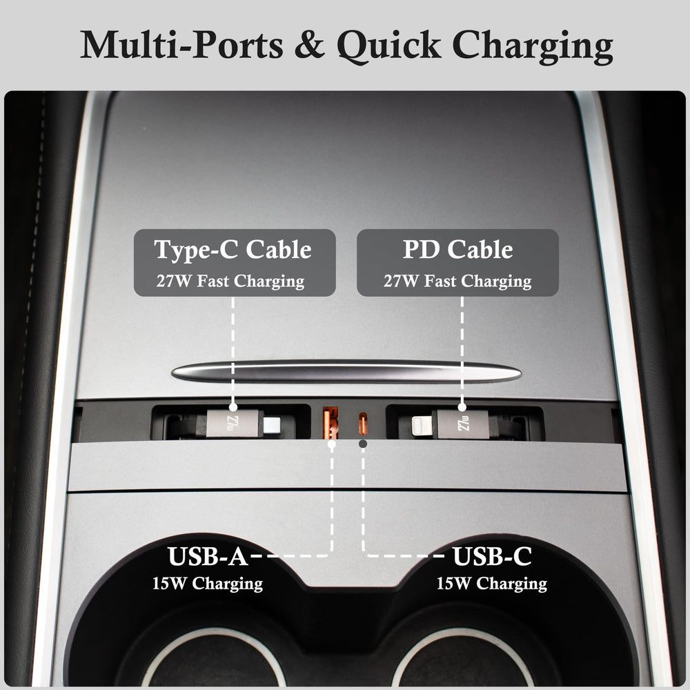 Leikaendi retractable Type-C and Lightning cables extended for fast charging