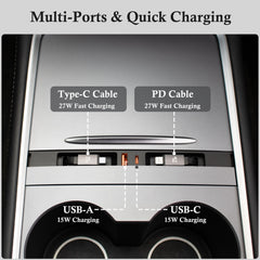 Leikaendi retractable Type-C and Lightning cables extended for fast charging
