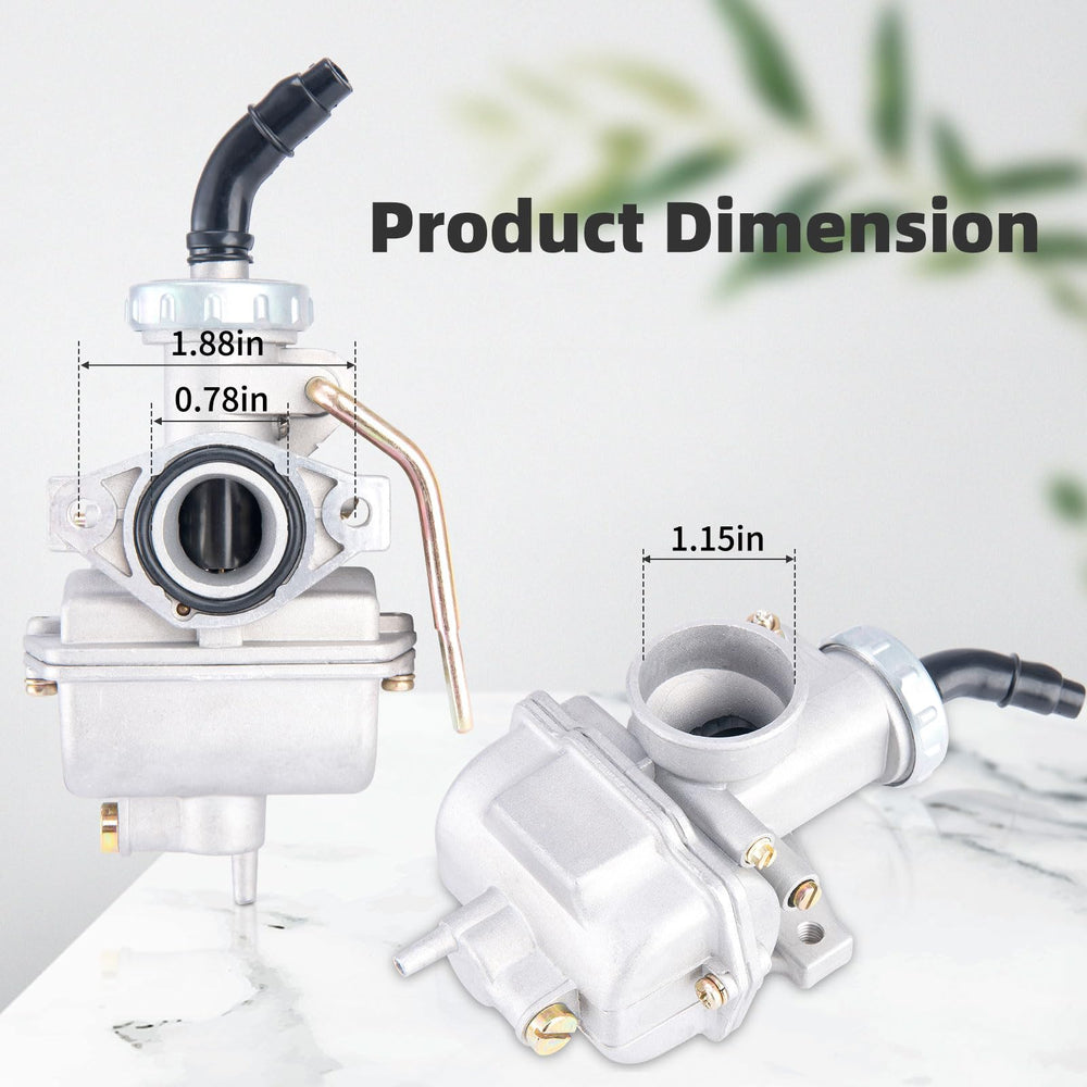 LEIMO KPARTS PZ20 mounted on an ATV intake, demonstrates correct fitment