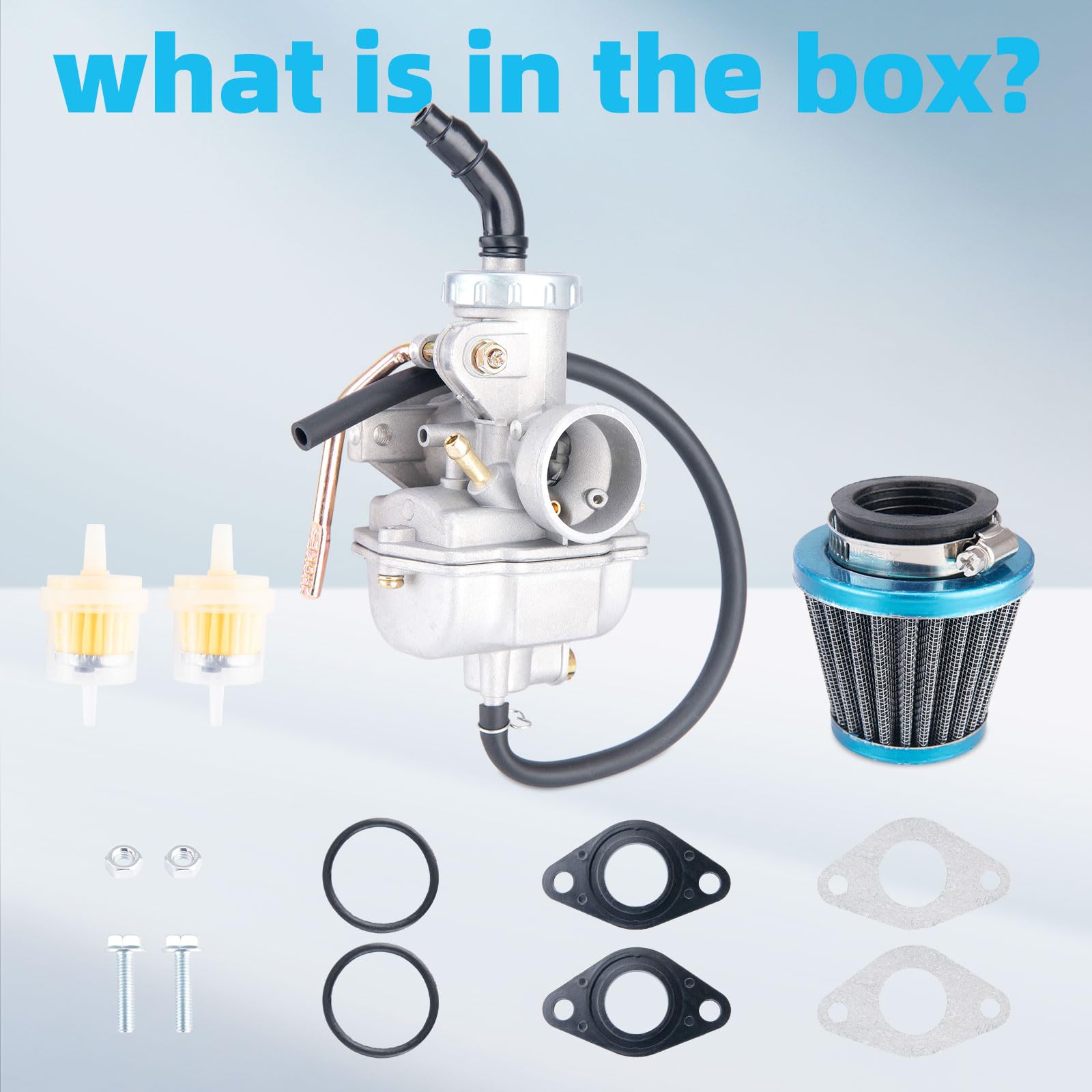 LEIMO KPARTS kit packaging with included jets and gaskets, ready to use