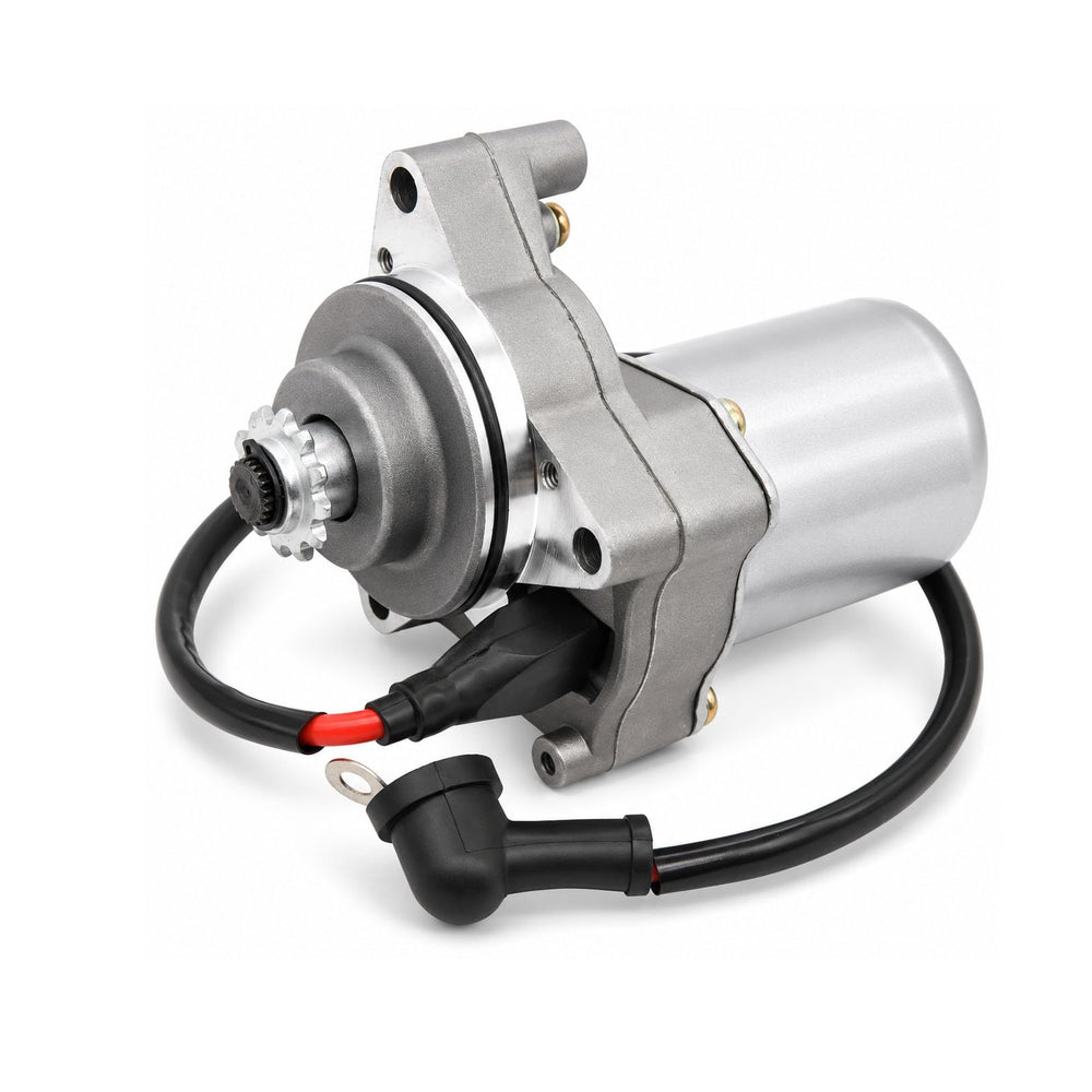 LEIMO KPARTS starter front view showing compact housing and durable finish