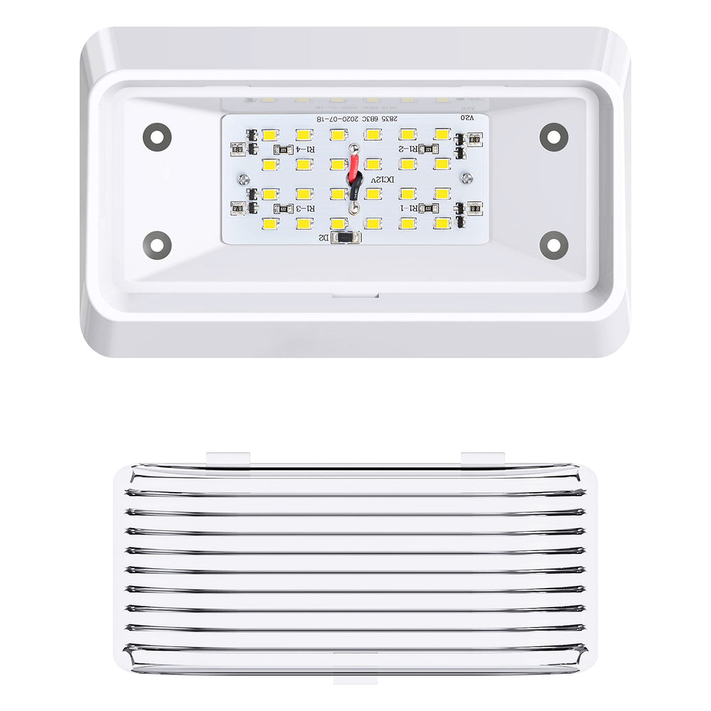 Leisure LED amber lens close-up reducing glare and insect attraction benefit