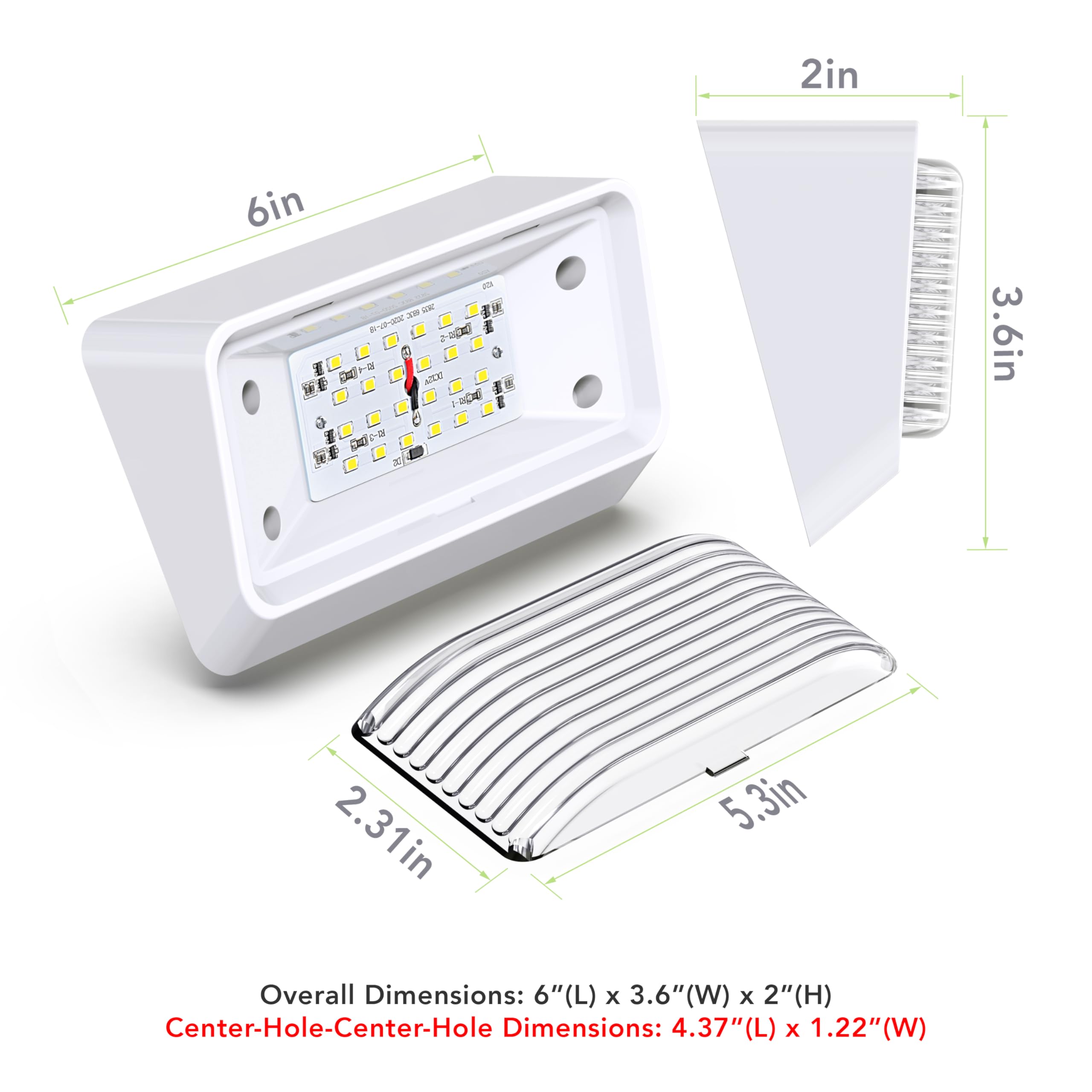 Leisure LED clear lens close-up displaying crisp light output for visibility