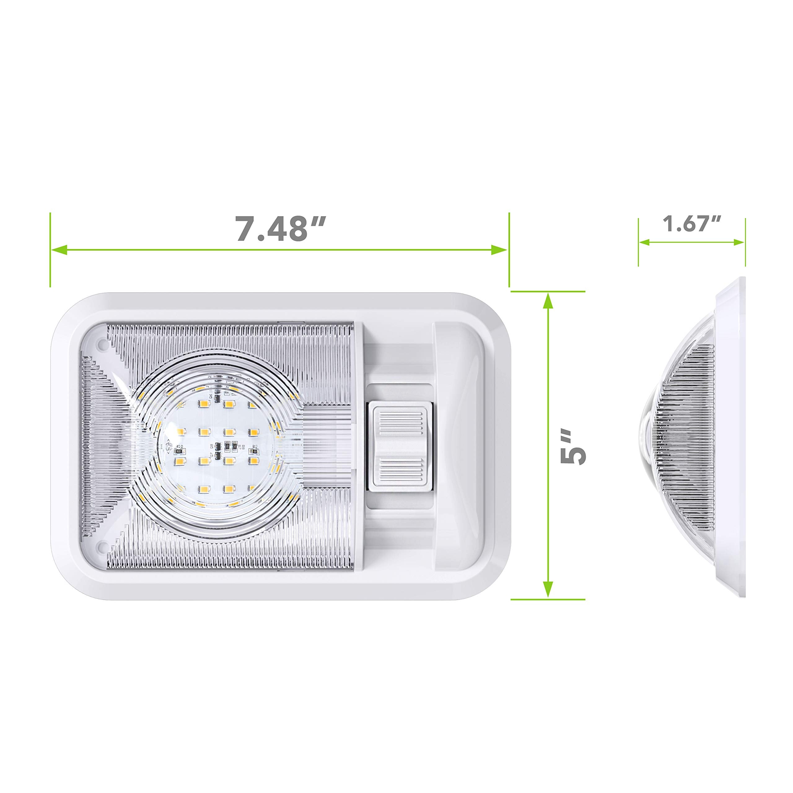 Leisure LED close-up of T10 wedge panel and 2835 SMD LEDs for bright output