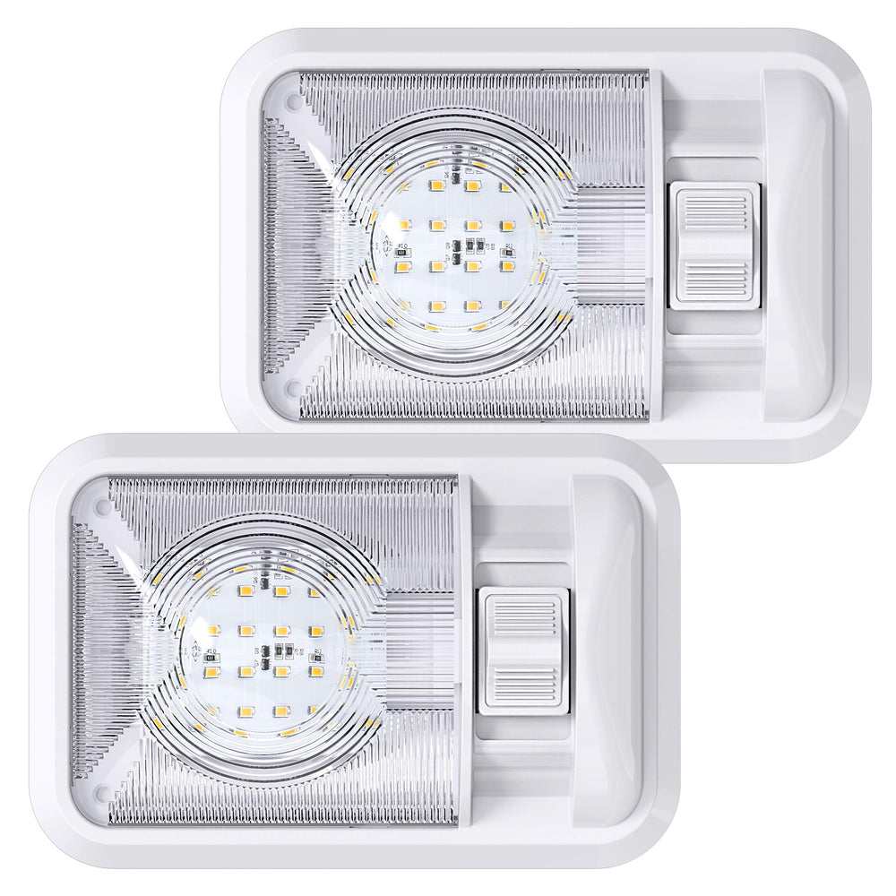 Leisure LED front view of dome light showing clean diffuser for even illumination