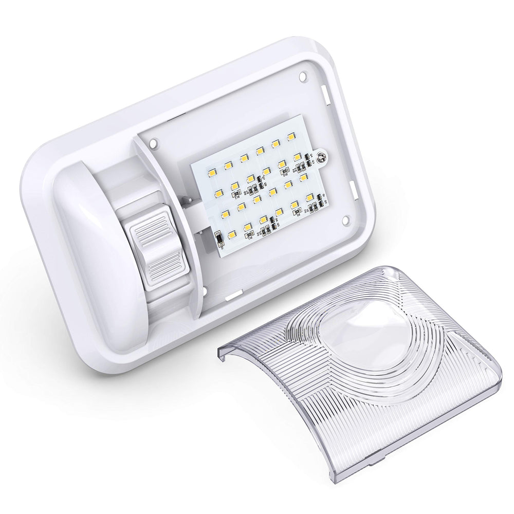 Leisure LED held in hand to show compact size for tight interior spaces