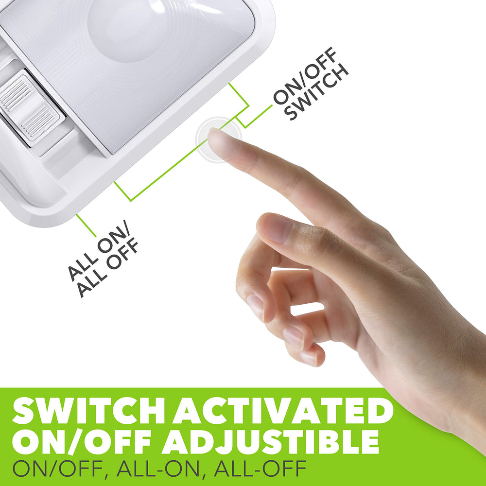 Leisure LED light illuminating camper interior for practical visibility