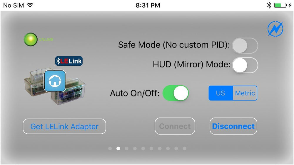 LELink plugged into vehicle OBD port demonstrating plug-and-play convenience