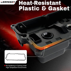 LEMASSON valve covers installed on Nissan engine demonstrating leak prevention benefit