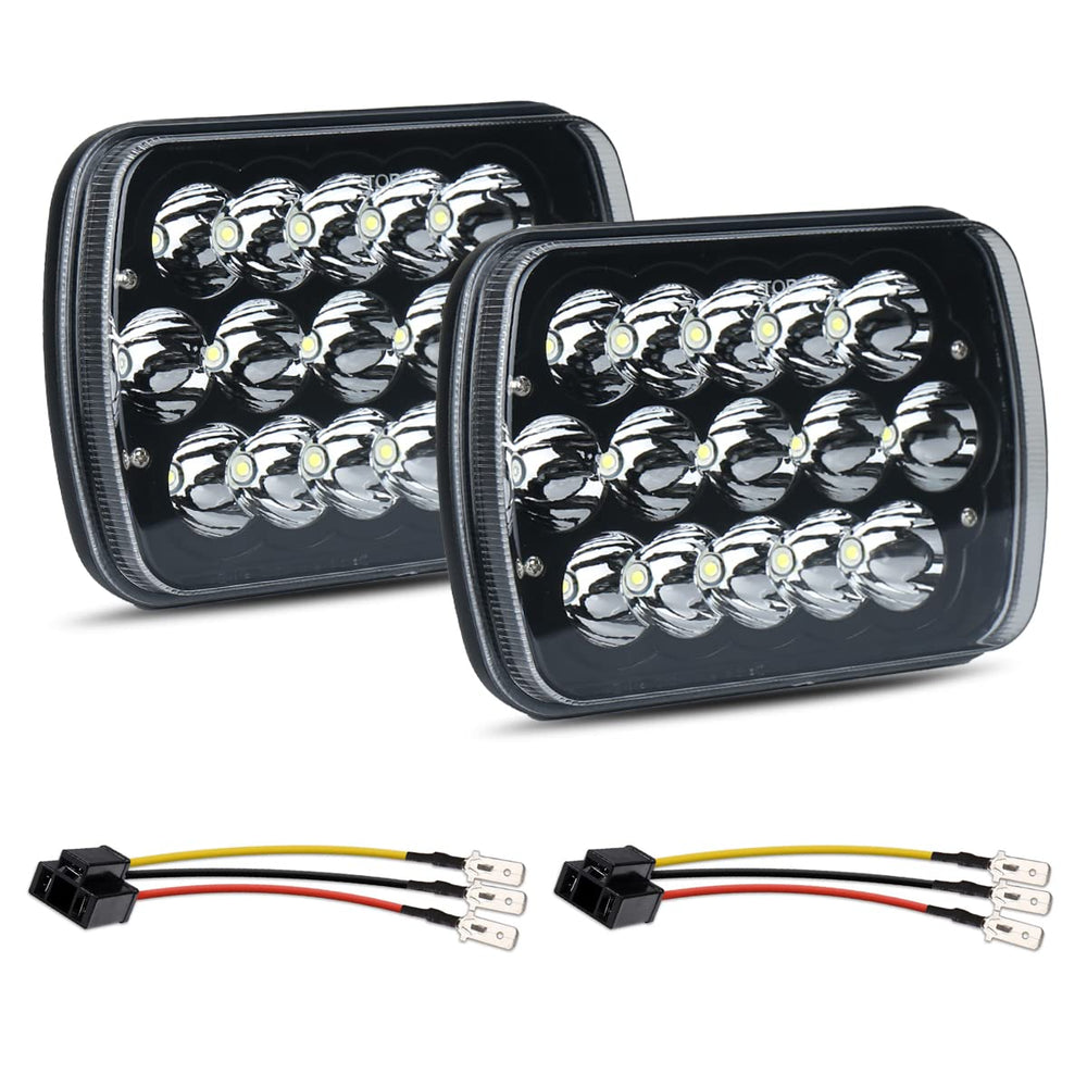 Lemniscate front-facing pair showing bright LED pattern and improved visibility