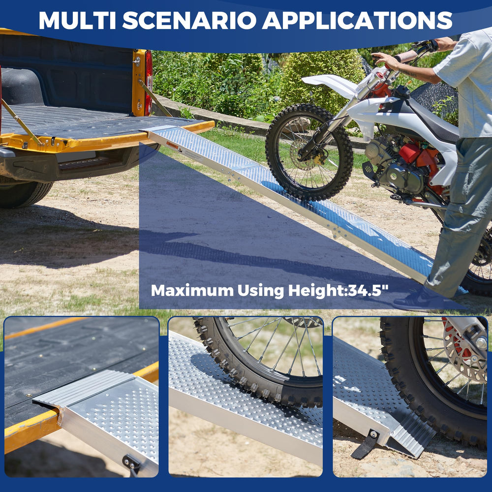 LEMNISCATE ramp in use loading motorcycle for safe, smooth ascent benefit