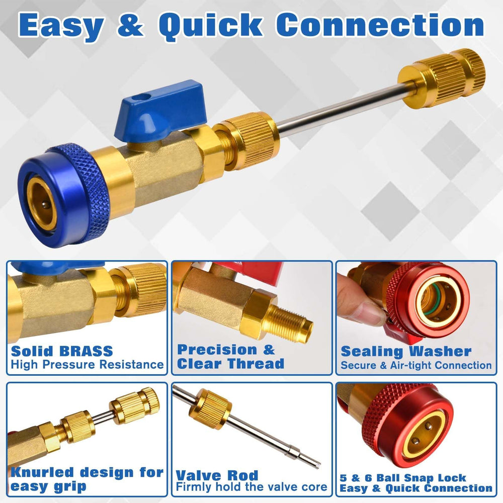 LEONTOOL valve cores and O-rings layflat showing included spares for same-job repairs benefit