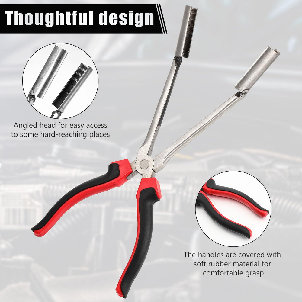 Leriton round plier jaw detail highlighting durable carbon steel strength