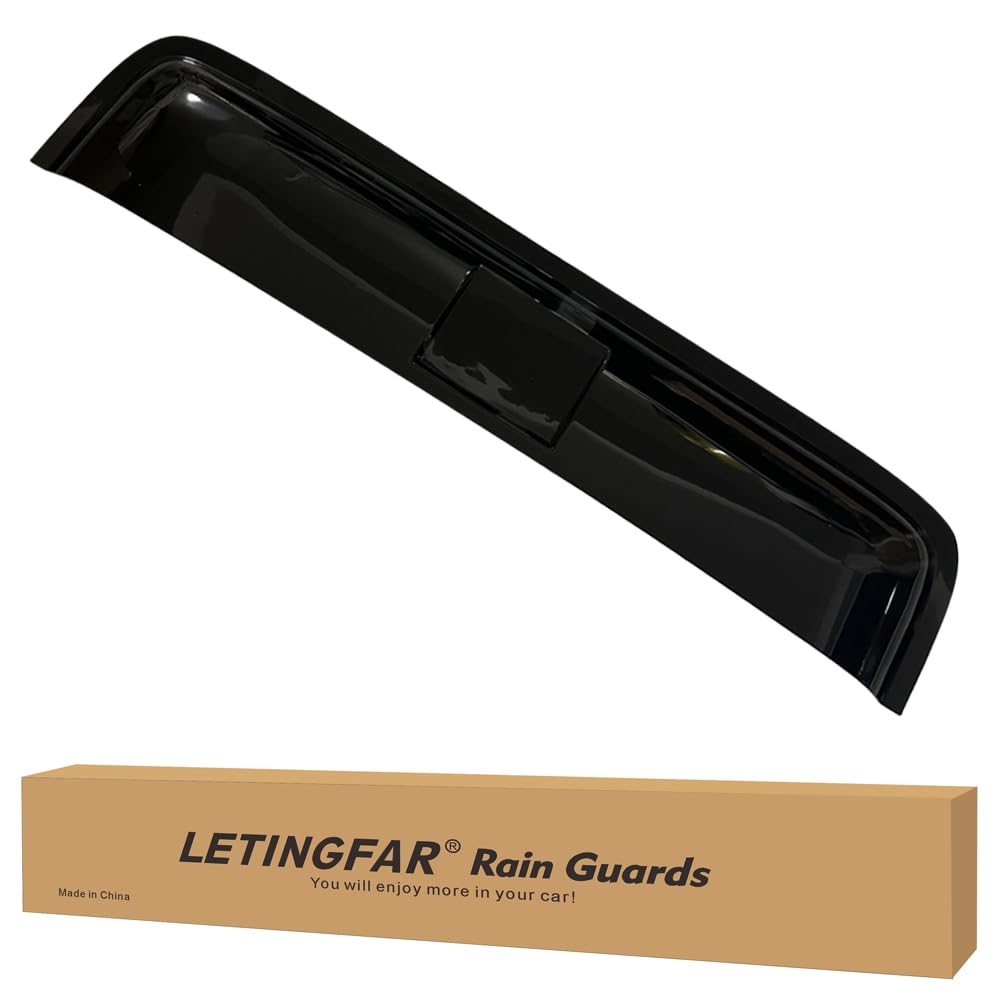 LETINGFAR front view sunroof deflector showing tinted profile and sleek benefit