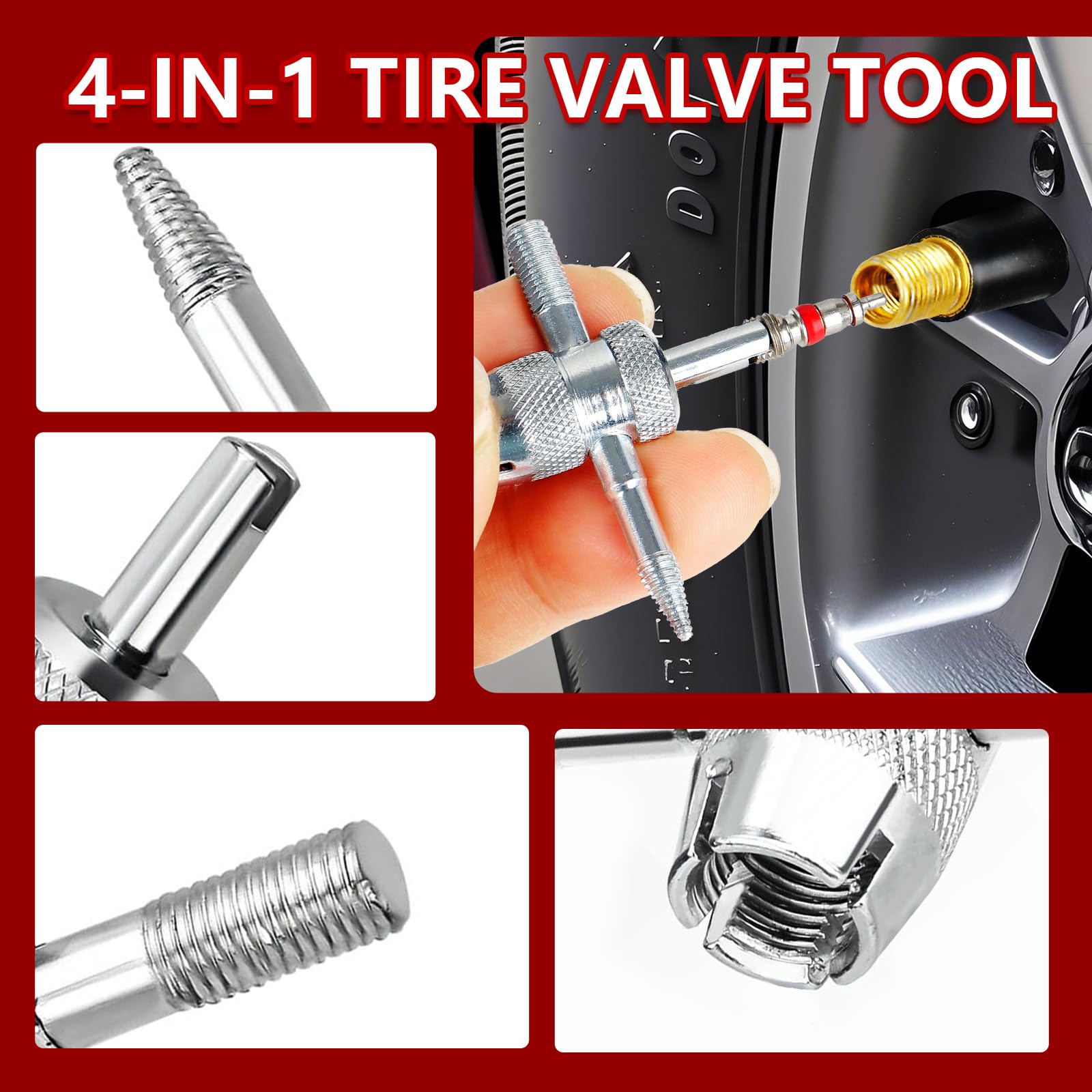 Lettry push rod with tapered tube showing precise valve core installation