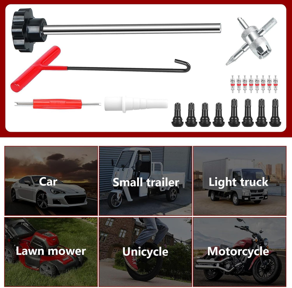 Lettry kit beside a car wheel for scale showing compact, portable convenience