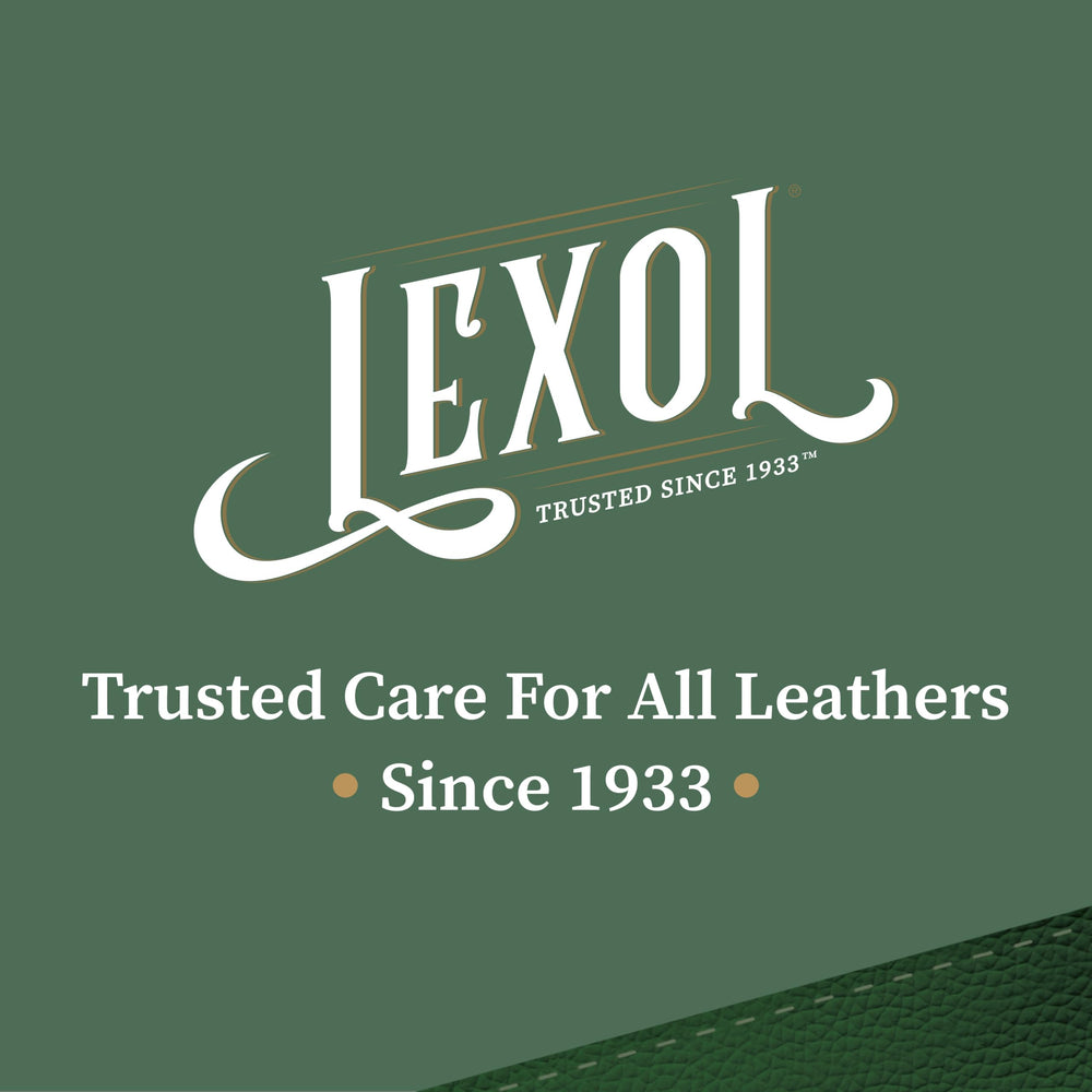 Conditioned leather sofa cushion after Lexol treatment, displays improved softness and sheen